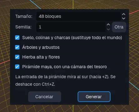 Tamaño, semilla y qué poner.